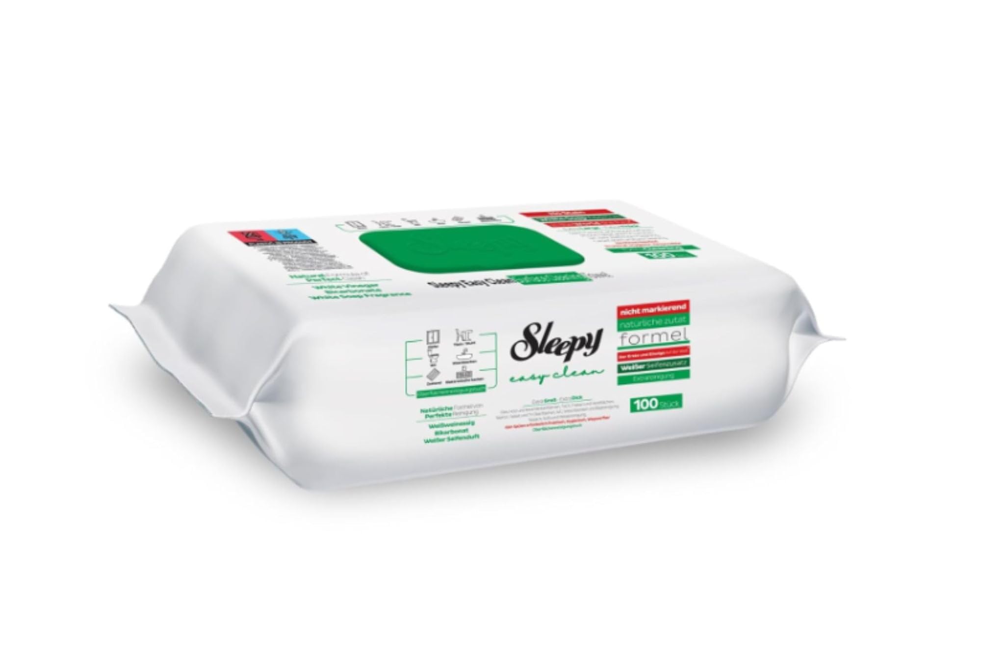 Sleepy Easy Clean Surface Cleaning Cloths - 6 Pack (600 Sheets) | White Soap Additive | Multi-Purpose Disposable Wipes for Kitchen, Bathroom & Office Cleaning