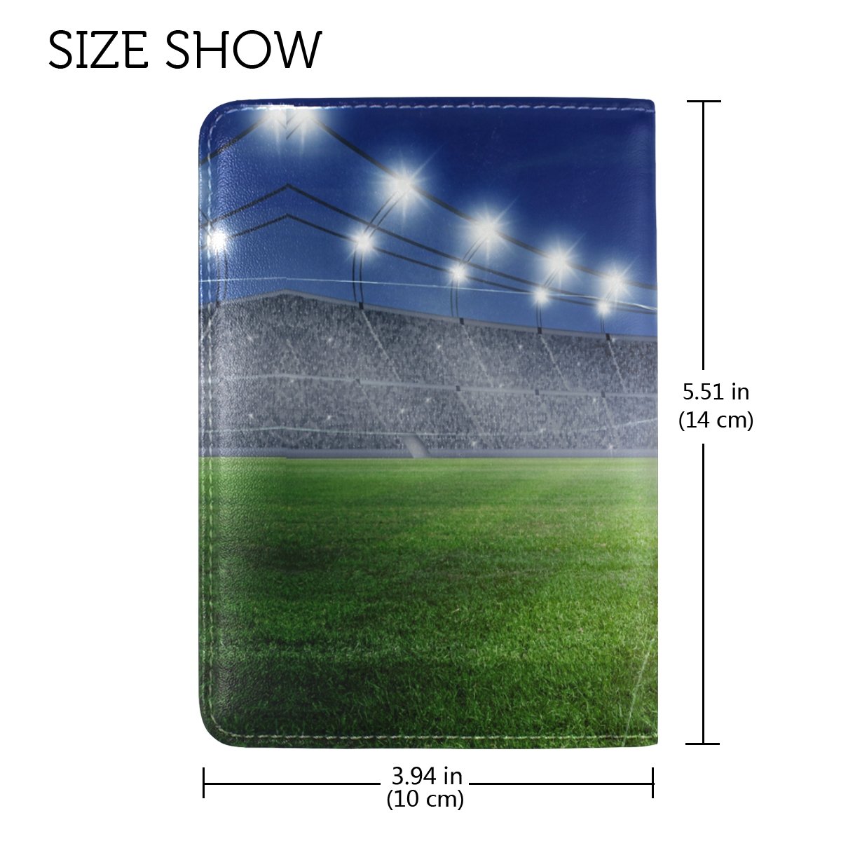 Premium Leather Passport Holder for Men - Soccer Themed Travel Wallet Case with RFID Protection - Perfect Gift for Business Trips & Vacations
