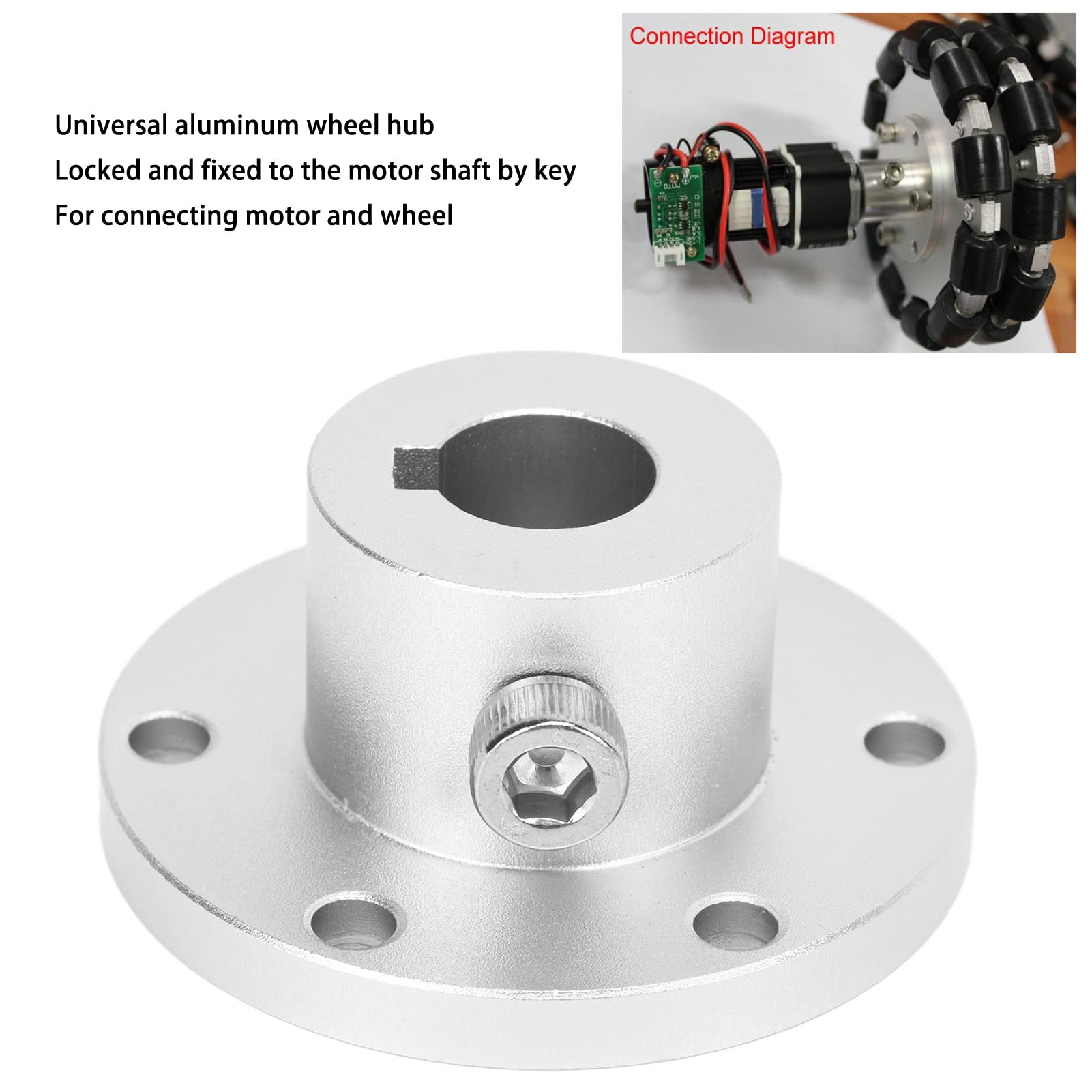 Alomejor 14mm Metal RC Flange Coupling - High Strength Shaft Connector for RC Cars, Drones & Robotics (Perfect for DIY RC Accessories & Mechanical Projects)