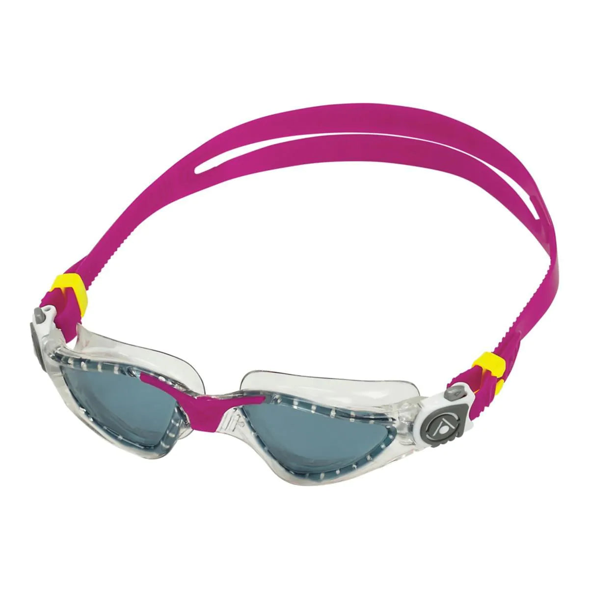 Aqua Sphere Kayenne Compact Adult Swim Goggles - Small Fit for Women & Men, Raspberry Frame with Smoke Lens - Ideal for Lap Swimming, Triathlon Training & Water Sports