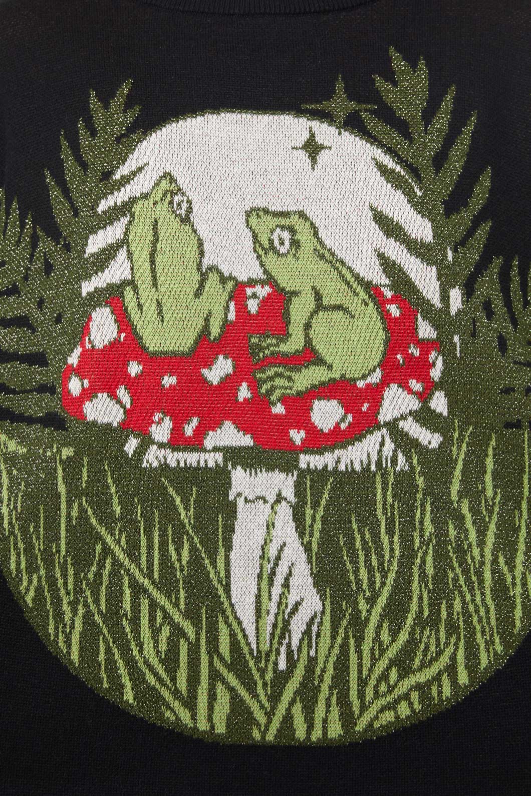 Cute Frog Friends Knit Sweater - Cozy Animal-Themed Pullover for Women & Men - Perfect for Casual Wear, Gifts & Holiday Outfits