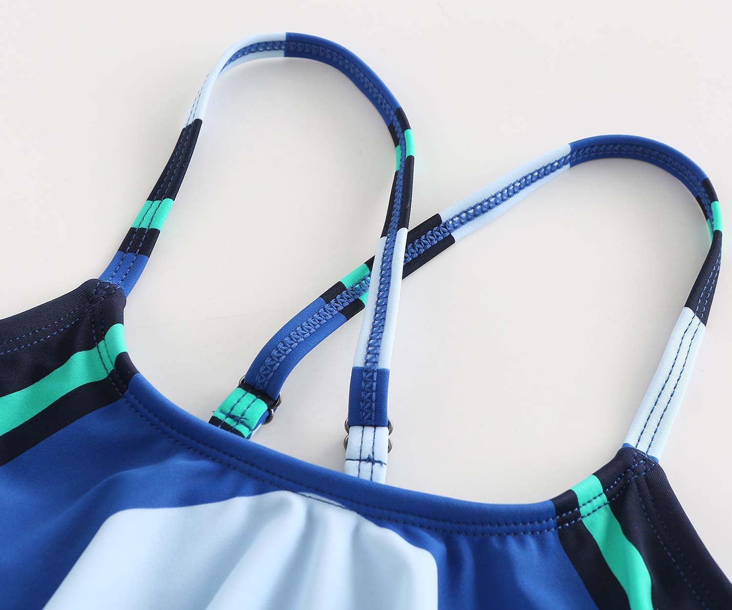 Girls Two Piece Swimsuits - Rainbow Bikini Sets with Adjustable Straps for Beach, Pool & Summer Vacation | Cute Bathing Suits for Teens & Kids