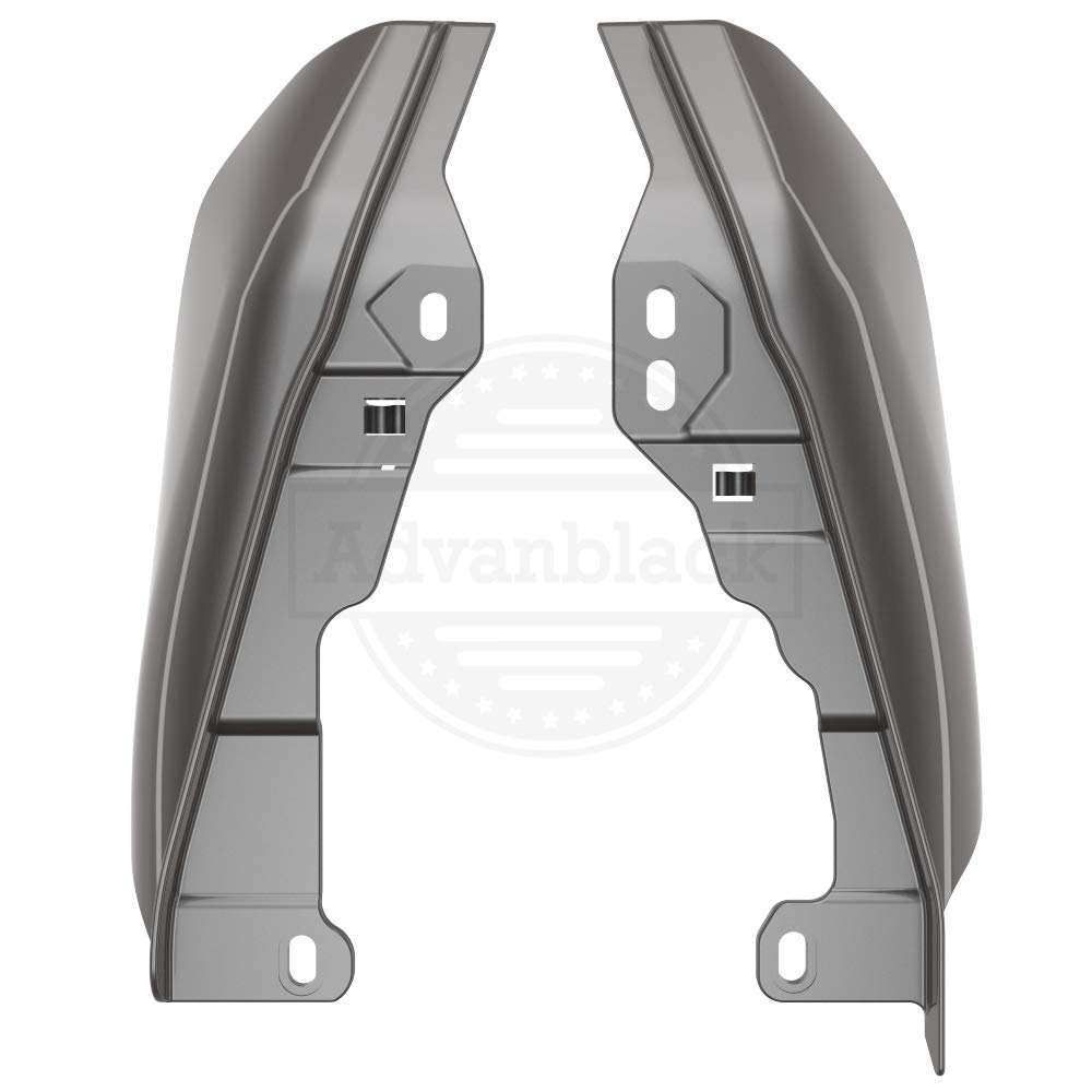 2009+ Harley Touring Motorcycle Heat Shields & Mid-Frame Air Deflectors - Billet Silver | Reduce Engine Heat for Comfortable Long Rides