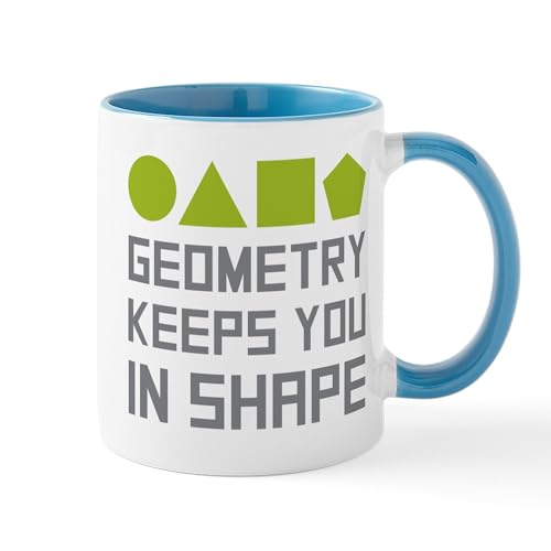 White/Blue Inside - Geometry Shapes Mugs