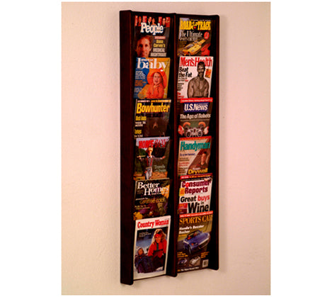 12-Pocket Acrylic & Oak Wall Display Organizer - 2