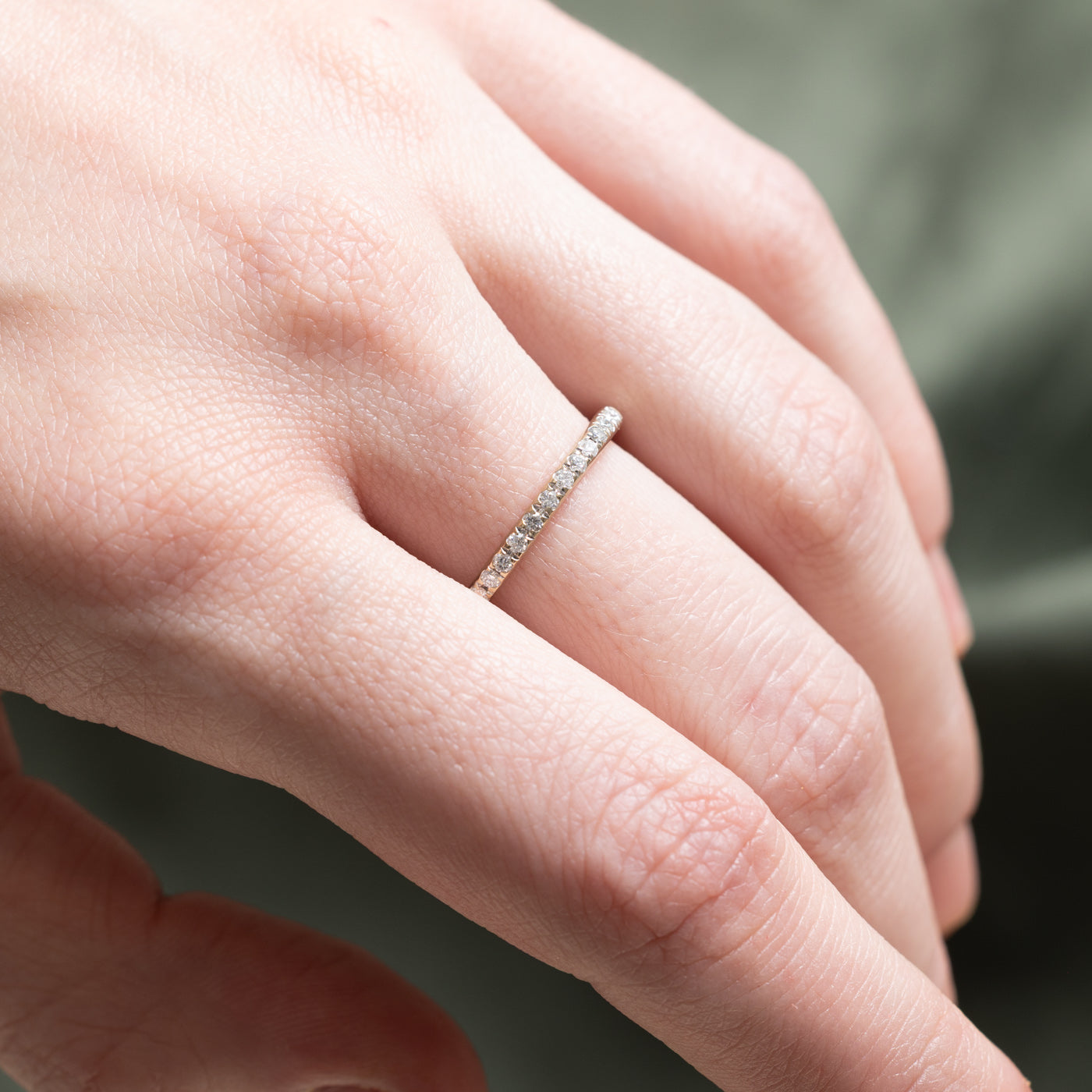 0.13ctw Semi Eternity Diamond Wedding Band Ring - Size 6.25 - Perfect for Anniversary, Engagement & Bridal Jewelry Gifts