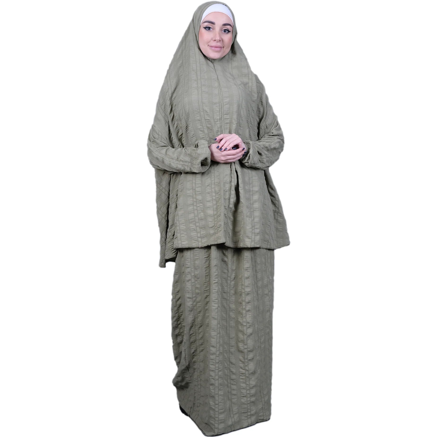 Islamic Prayer Set for Women - Complete Hijab, Prayer Dress & Mat - Perfect for Home, Mosque & Travel Worship
