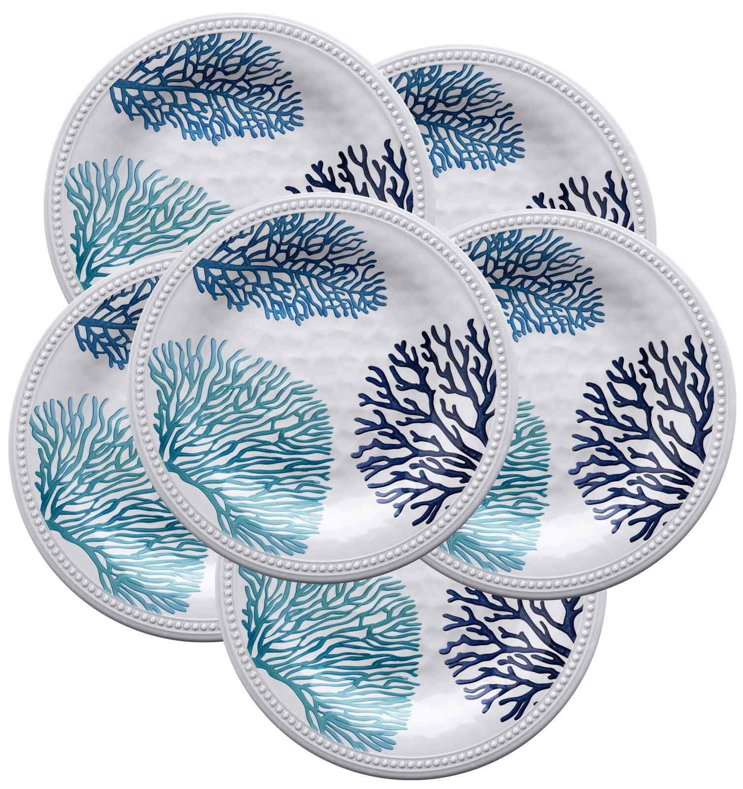 Harmony Mare 10.6 Inch Large Dinner Plates Set of 6 - Elegant Porcelain Tableware for Formal Dining, Wedding, Restaurant & Home Entertaining