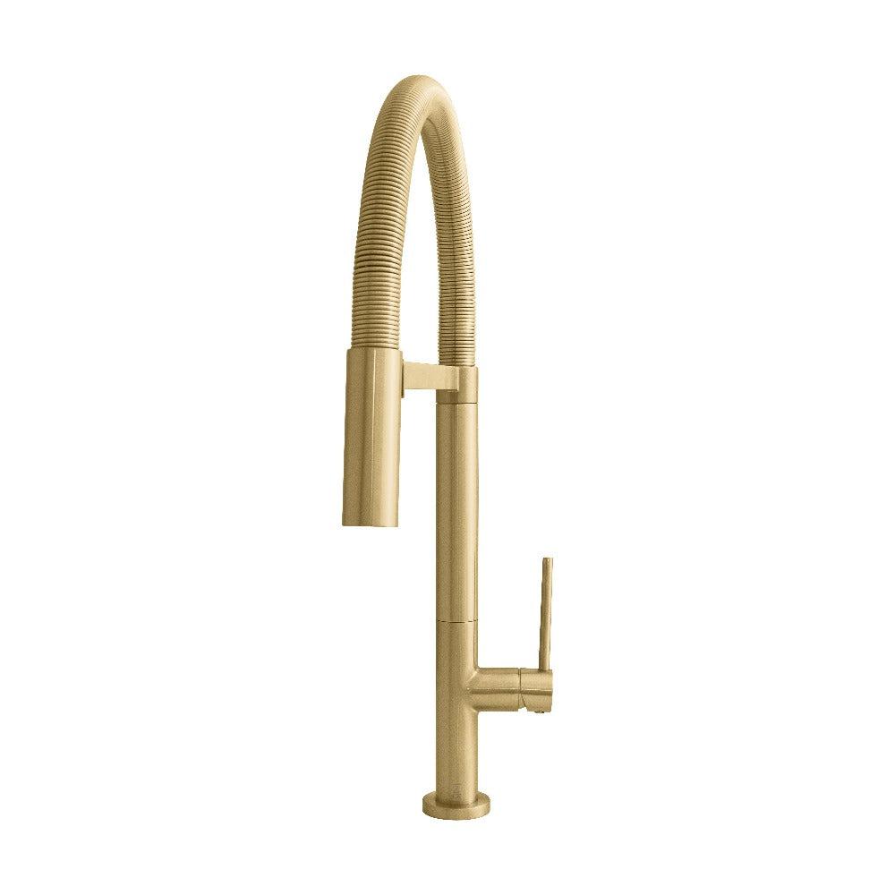 ZLINE Incline Pull Down Single Handle Kitchen Faucet in Champagne Bronze - Modern Touchless Design for Easy Cooking & Cleaning | Perfect for Farmhouse, RV, and Commercial Kitchens