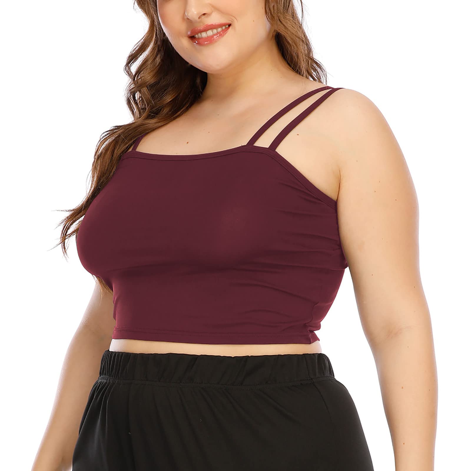 Ylioge Women's Plus Size Summer Tops - Sexy Solid Off Shoulder Suspender Tank Tops & Corset Vests for Casual Wear | Beach, Party, Date Night Outfits