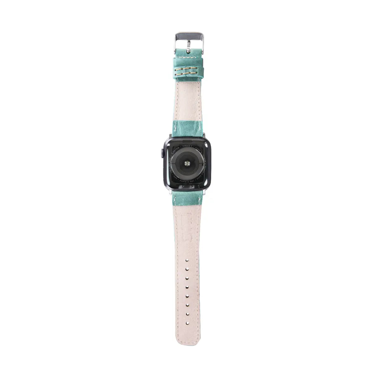 Premium Sea Green Genuine Leather Apple Watch Band - Stylish & Durable Replacement Strap for Workouts, Office & Everyday Wear