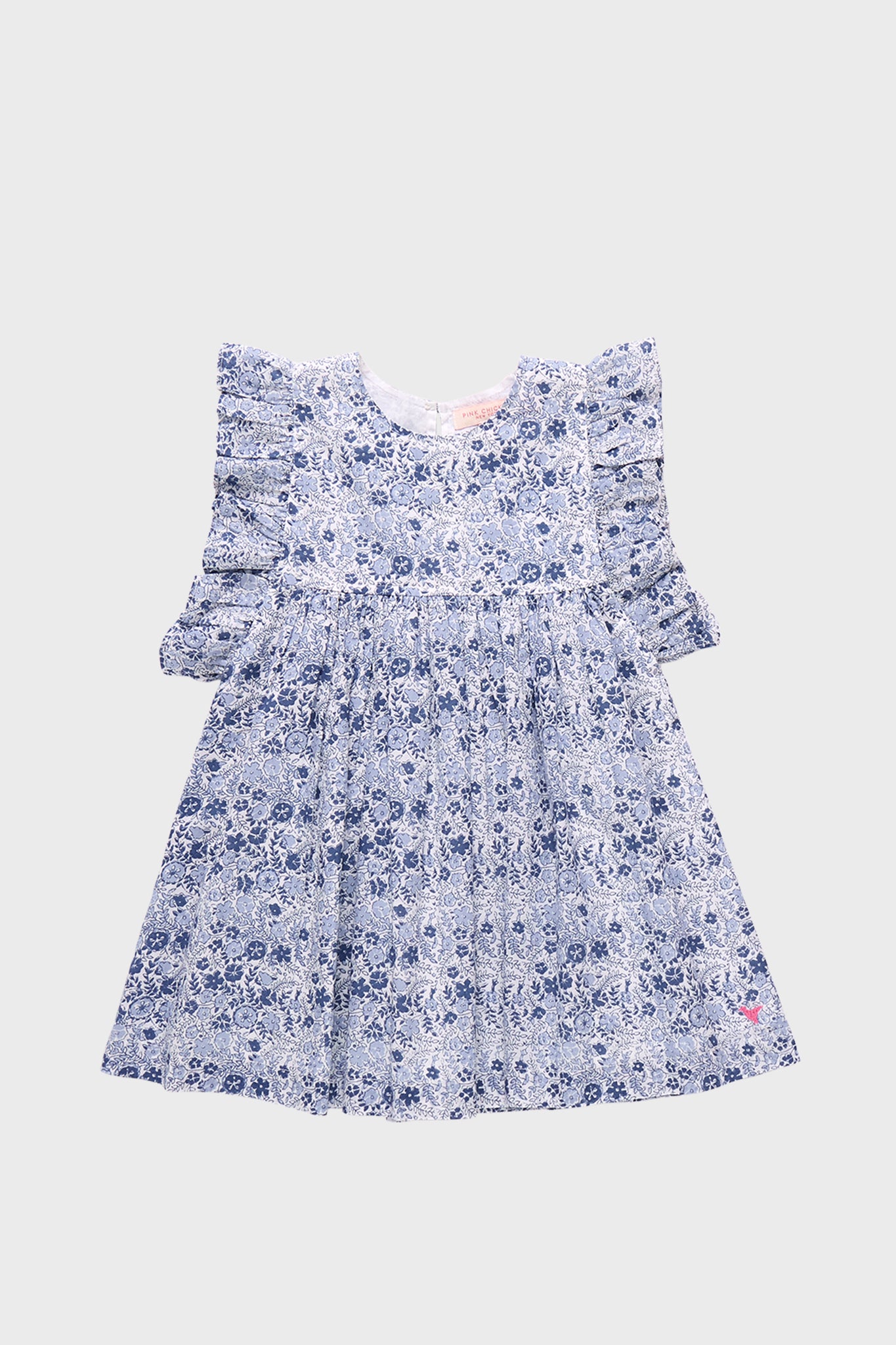 Blue Verbina Floral Sarita Dress - Elegant Summer Maxi Dress for Women | Perfect for Beach Vacations, Weddings & Date Nights