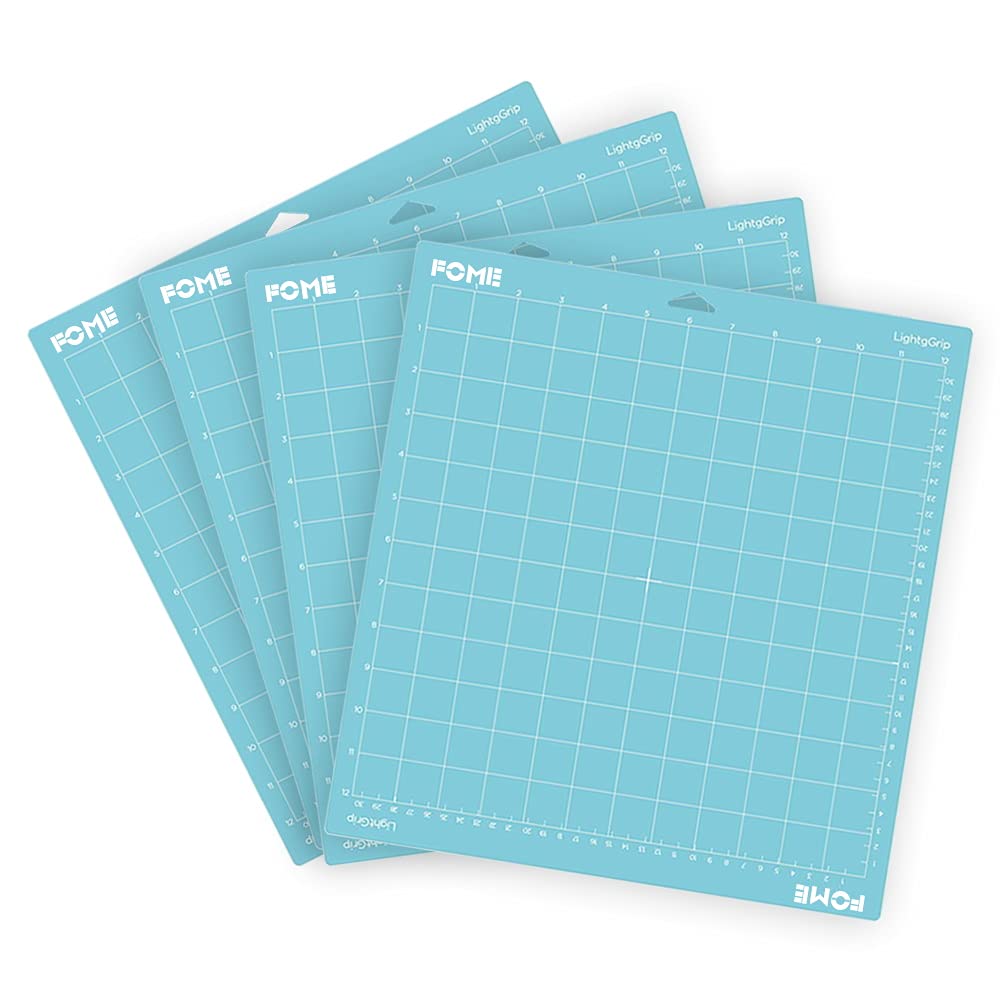 4-Pack Light Grip Cutting Mats 12x12 Inch - Replacement Sticky Quilting Mats for Cricut Maker 3/Maker/Explore 3/Air 2/Air/One - Perfect for DIY Crafts, Scrapbooking & Vinyl Projects