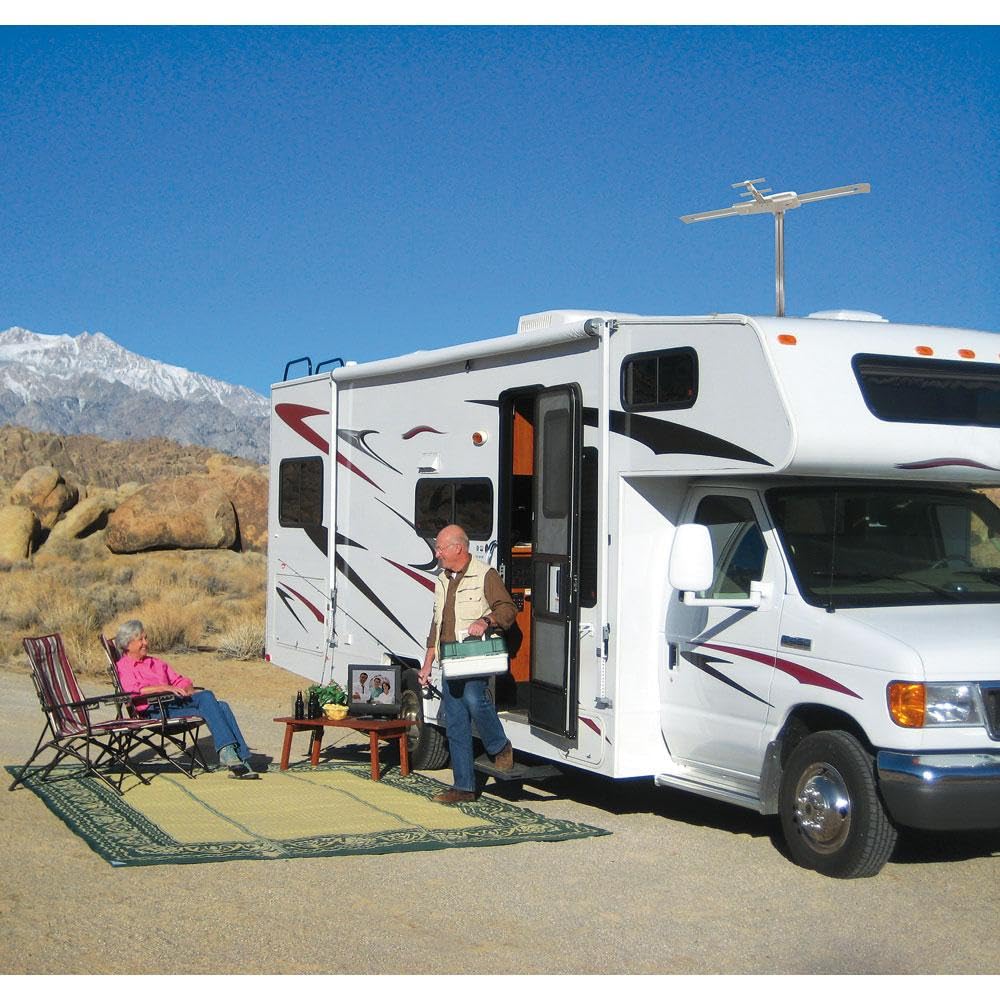 Winegard RVW-395 Sensar IV White Outdoor RV TV Antenna for Digital HD Channels - Perfect for Camping & Road Trips