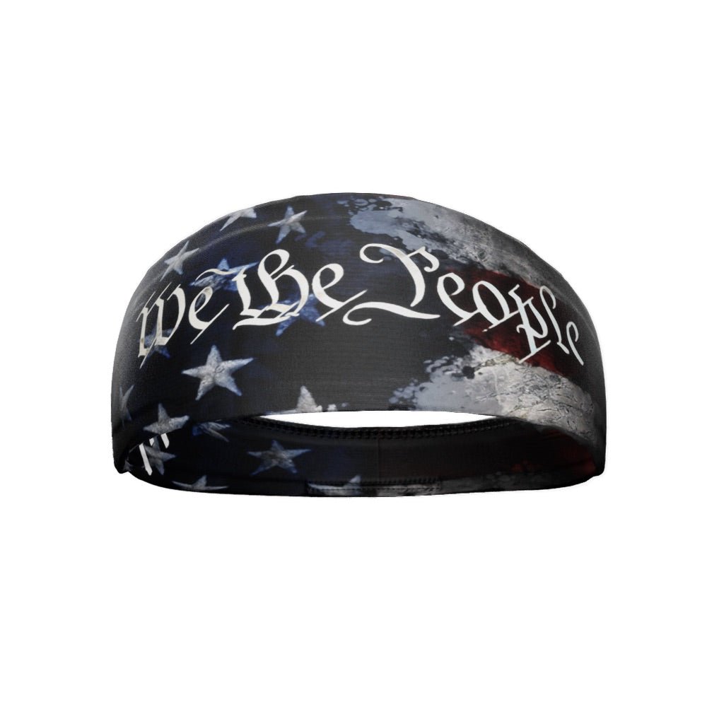 We The People Headband - Patriotic American Flag Headband for Women & Men - Perfect for Sports, Workouts, and 4th of July Celebrations