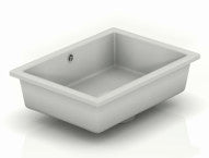 Premium Undermount Solid Surface Sink - Glossy Dove Gray Color | Durable & Stain-Resistant | Perfect for Modern Kitchens, Bathrooms & Commercial Spaces