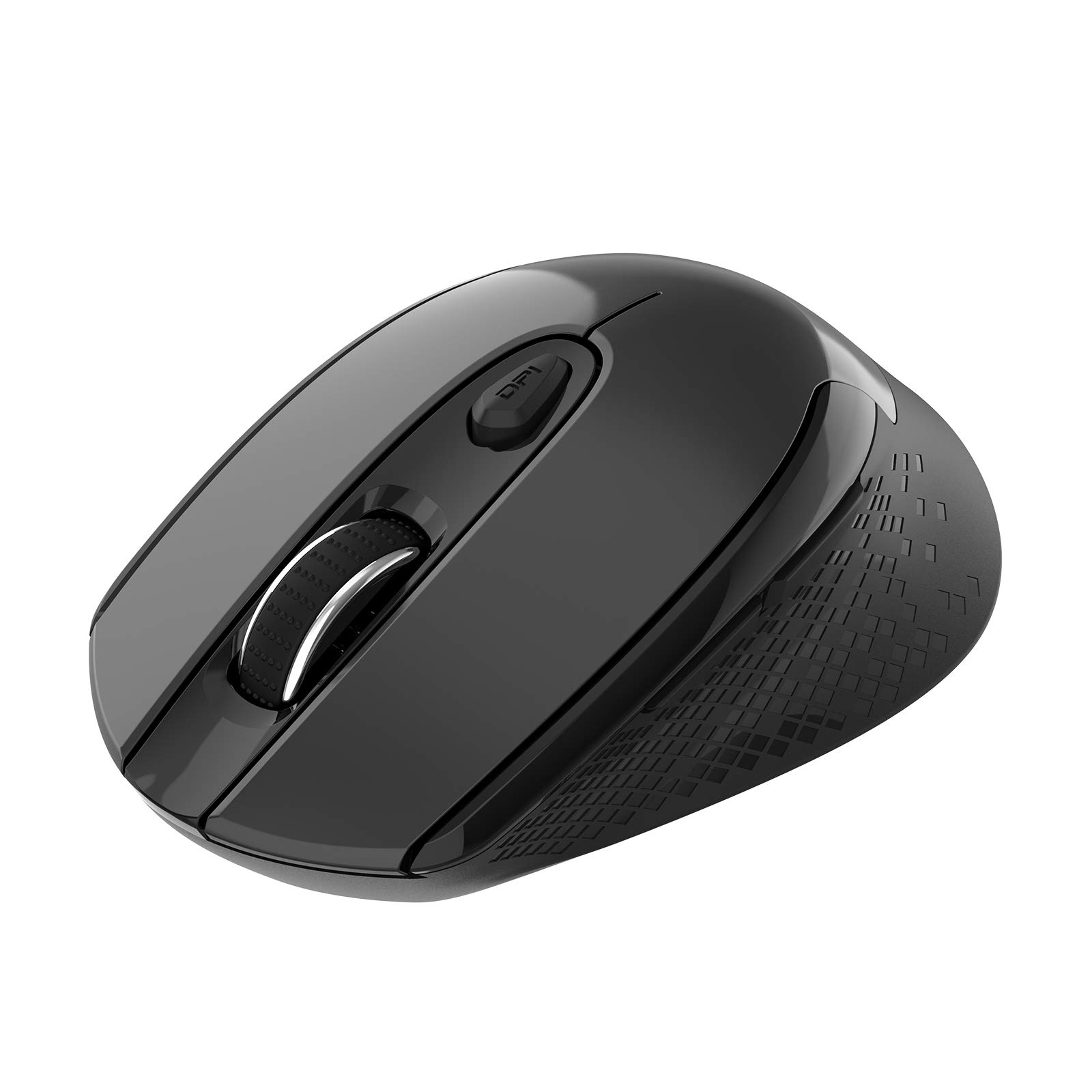 Cimetech Wireless Mouse - 2.4G Ergonomic Optical Mouse with 6 Buttons, Silent Click & 3 Adjustable DPI, USB Receiver for Laptop, Desktop, Mac, PC - Black | Perfect for Office, Gaming & Home Use