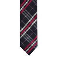LA Smith Pink Skinny Tartan Tie - Stylish Slim Necktie for Men, Office Wear & Formal Occasions