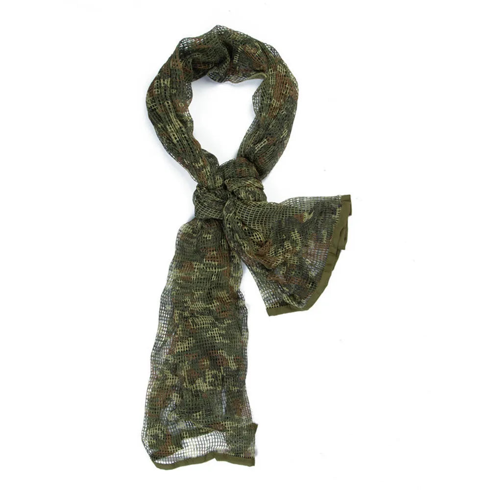 Sniper Veil Camo Mesh Tactical Scarf - Military Grade Concealment Scarf for Hunting, Airsoft & Outdoor Survival Gear | Perfect for Snipers, Hunters & Tactical Enthusiasts