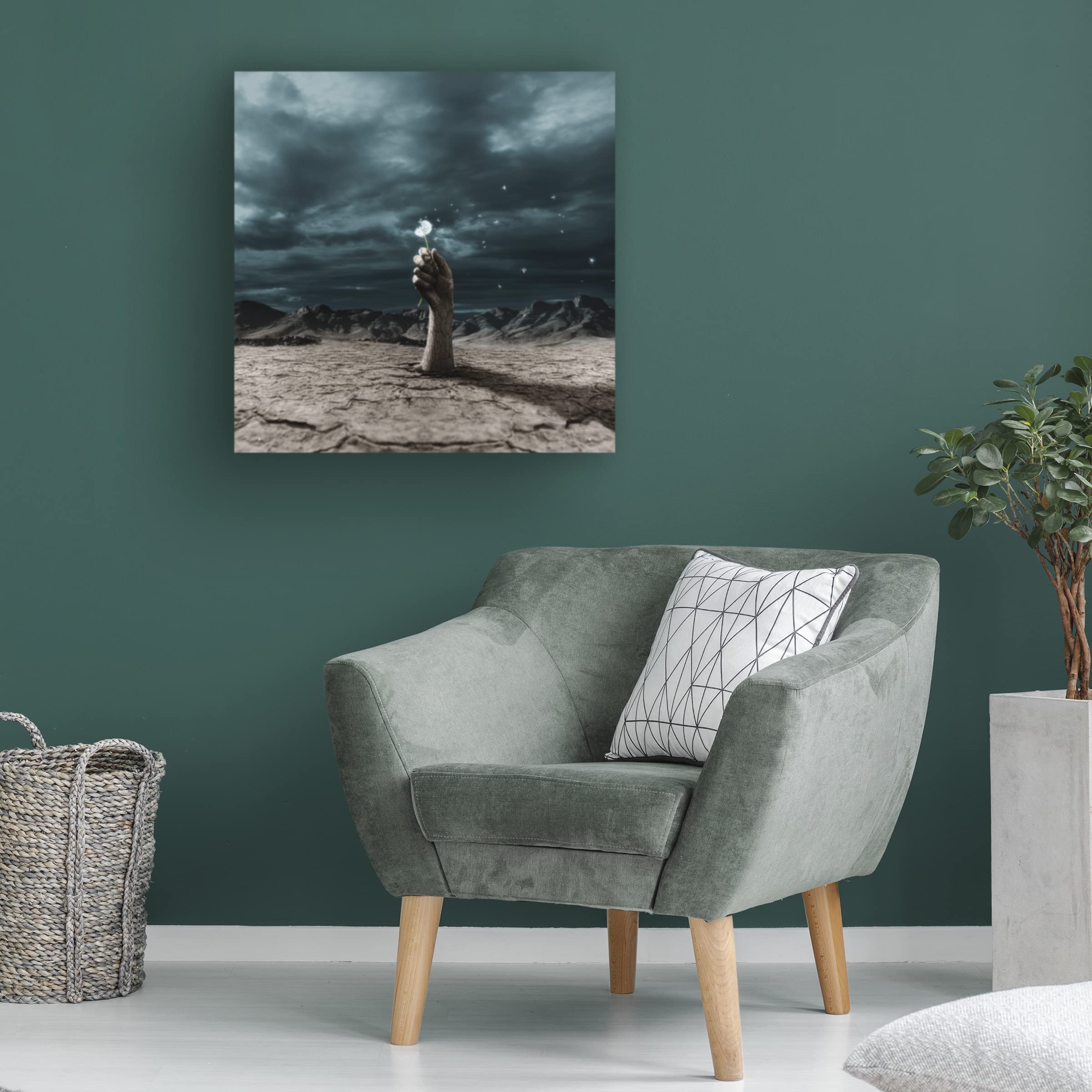 Terry F 'The End' Canvas Wall Art Print - Modern Abstract Painting for Home & Office Decor - Perfect for Living Room, Bedroom, or Office Wall Decor
