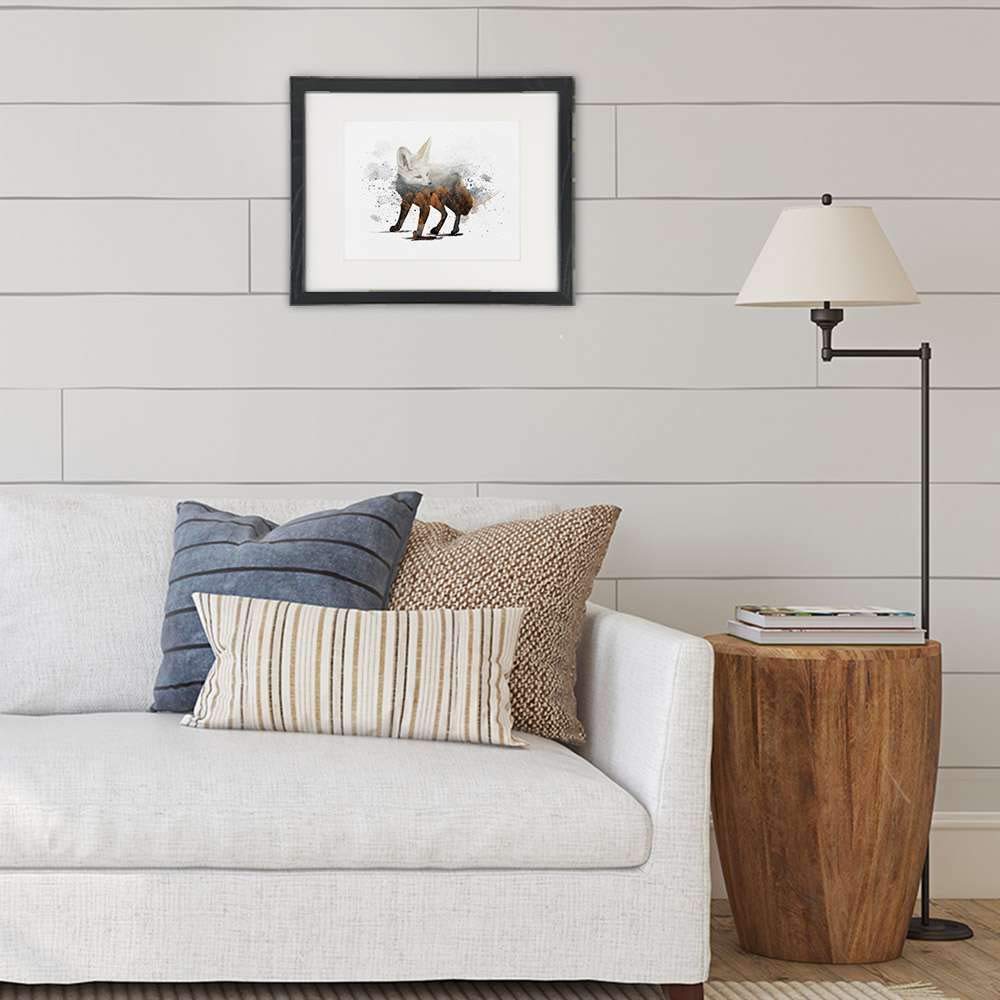 Double Exposure Fennec Fox Art Print - 8x10