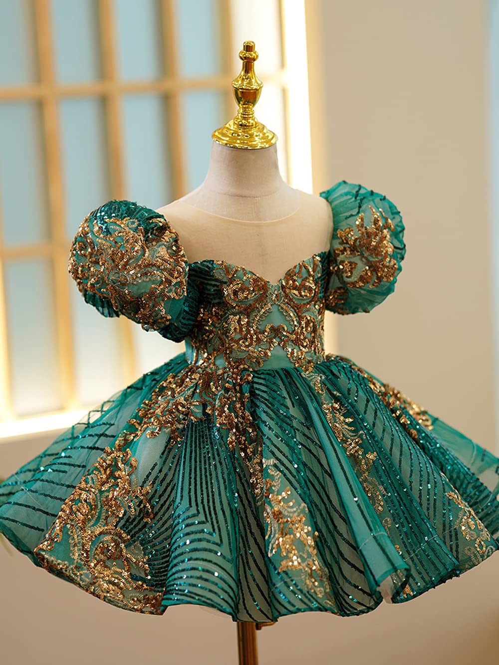 Luxury Sequin Flower Girl Dresses for Toddlers - Princess Wedding Party & Pageant Ball Gown Tutu Dress for Special Occasions