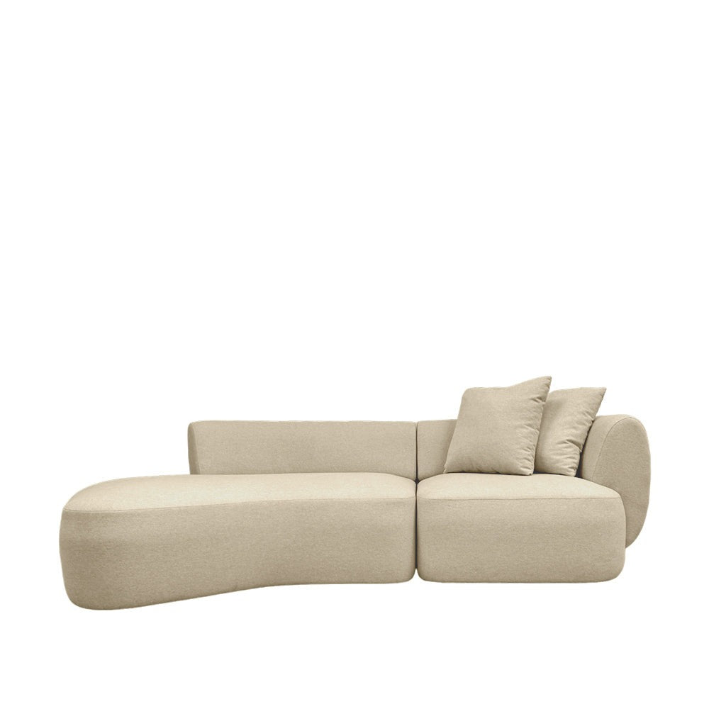 Pebble 3-Seater Chaise Sectional Sofa with EcoClean Fabric | Modern L-Shaped Couch for Living Room, Lounge & Family Room | Stain-Resistant & Pet-Friendly Sofa Set