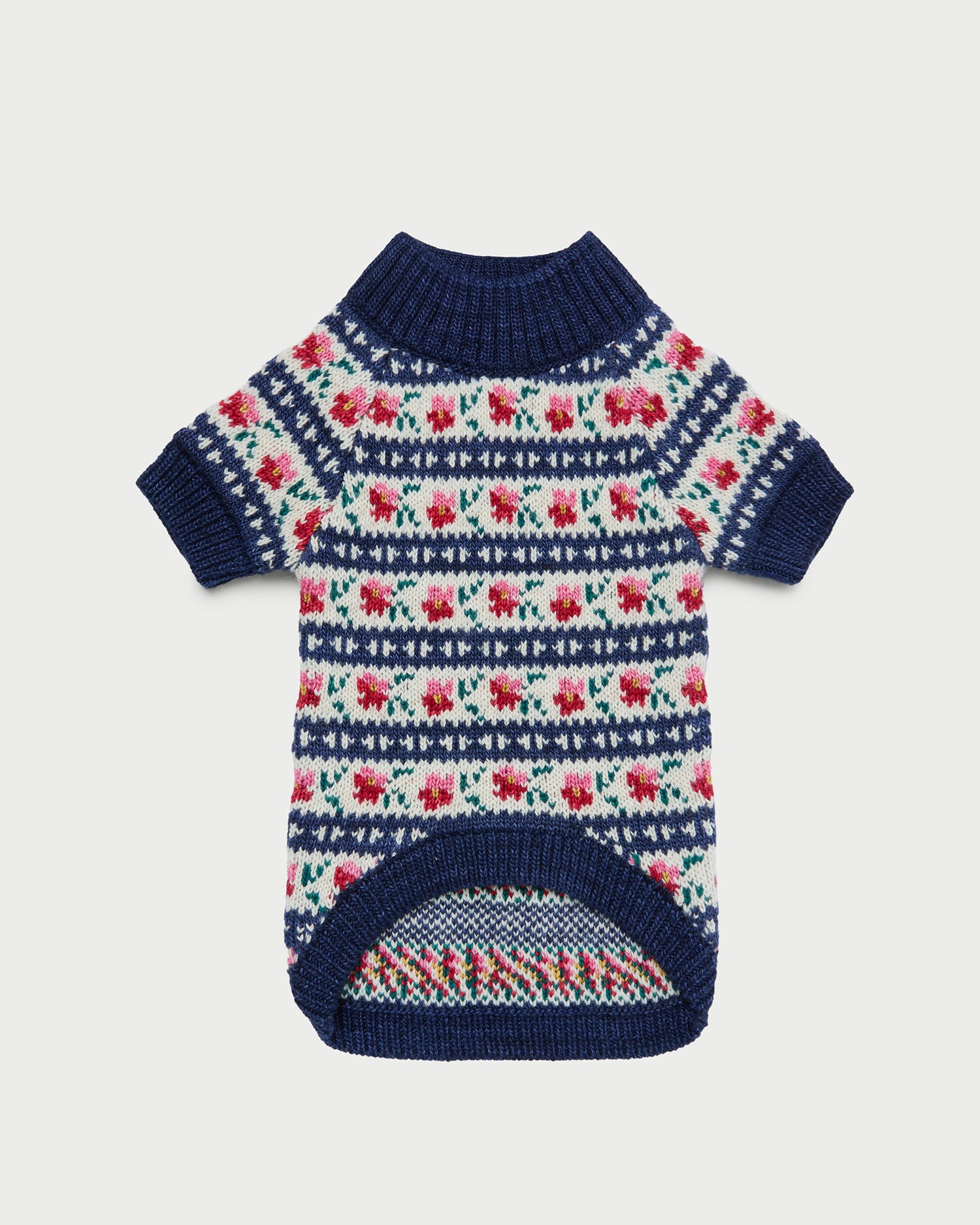 Handmade Intarsia Knit Dog Sweater for Small to Medium Breeds - Cozy Winter Wear for Indoor & Outdoor Adventures