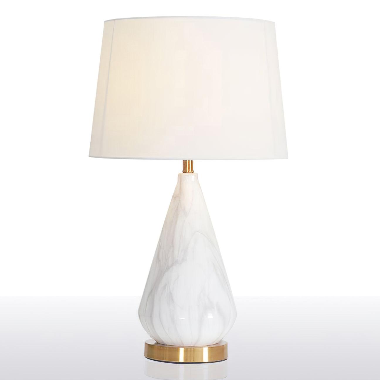 Elegant Marble Diamond Table Lamp - Modern Home & Office Decor for Bedroom, Living Room, or Study Desk