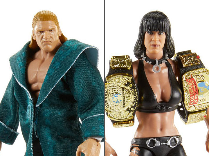 WWE Elite Collection Triple H & Chyna Action Figure 2-Pack Set - Perfect for Wrestling Fans, Collectors & Display Shelves