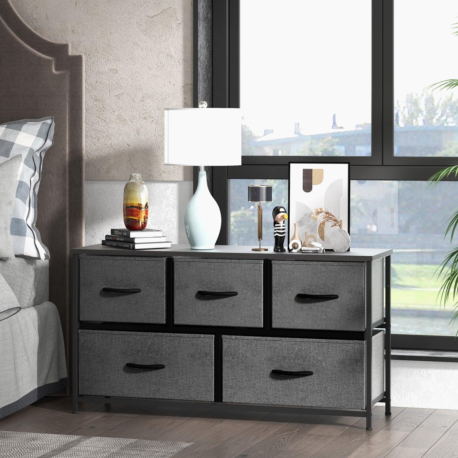 5-Drawer Fabric Storage Tower Dresser for Bedroom - Foldable Closet Organizer with Removable Bins | Perfect for Small Spaces, Nursery Organization & Clothes Storage