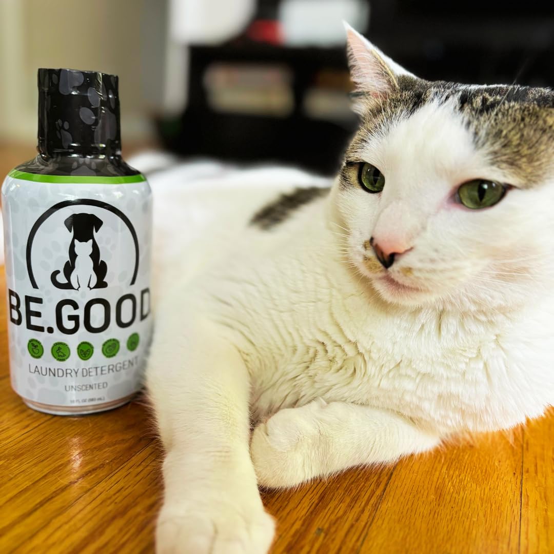 BE.GOOD. Unscented Pet Laundry Detergent - 16 fl oz | Hypoallergenic, Safe for Dogs & Cats | Removes Urine Odor & Stains | Perfect for Pet Beds, Blankets & Clothes | Gentle on Sensitive Skin