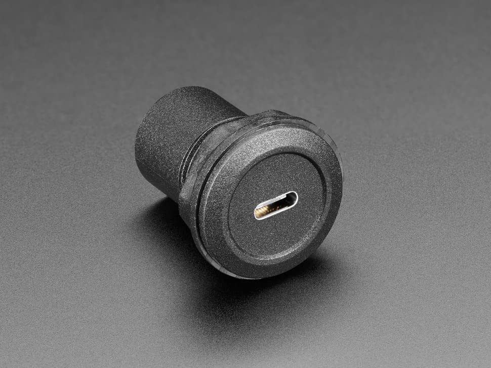 USB-C Female to USB-C Female Panel Mount Adapter - 360° Rotating Connector for Secure Device Charging & Data Transfer - Perfect for DIY Electronics, Car Audio Installations & Industrial Equipment