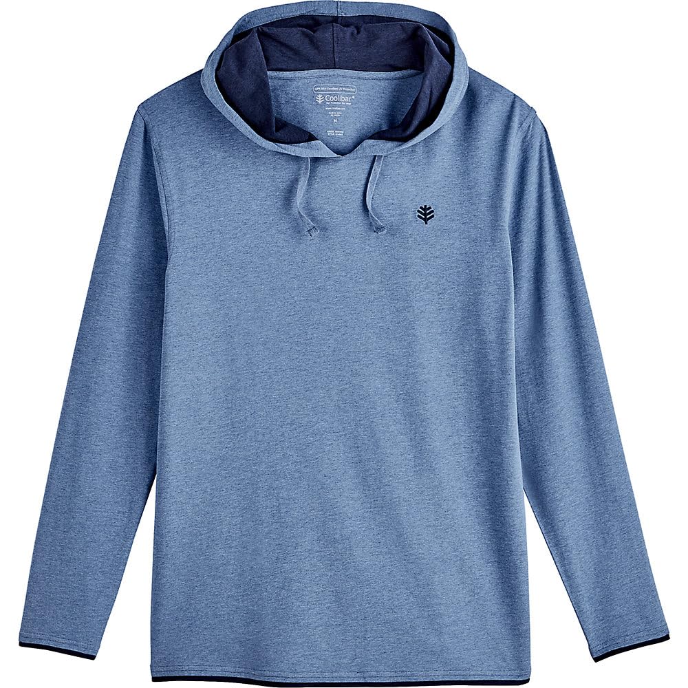 Coolibar UPF 50+ Men's Sun Protective Oasis Pullover Hoodie - Lightweight UV Protection for Outdoor Activities, Hiking & Travel