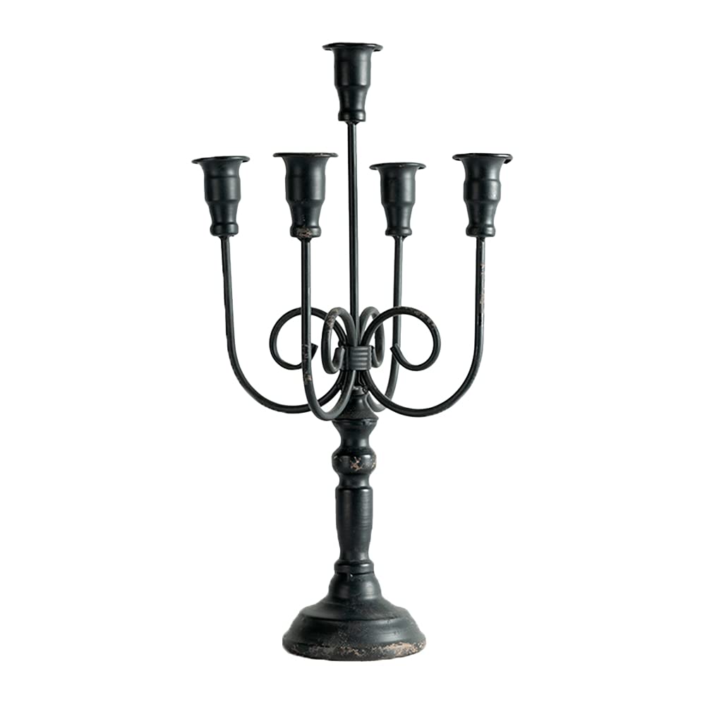 1pc European Style Wrought Iron Candlestick Holder - Vintage Home Decor for Wall, Table, or Room - Perfect for Weddings, Dining, and Romantic Ambiance