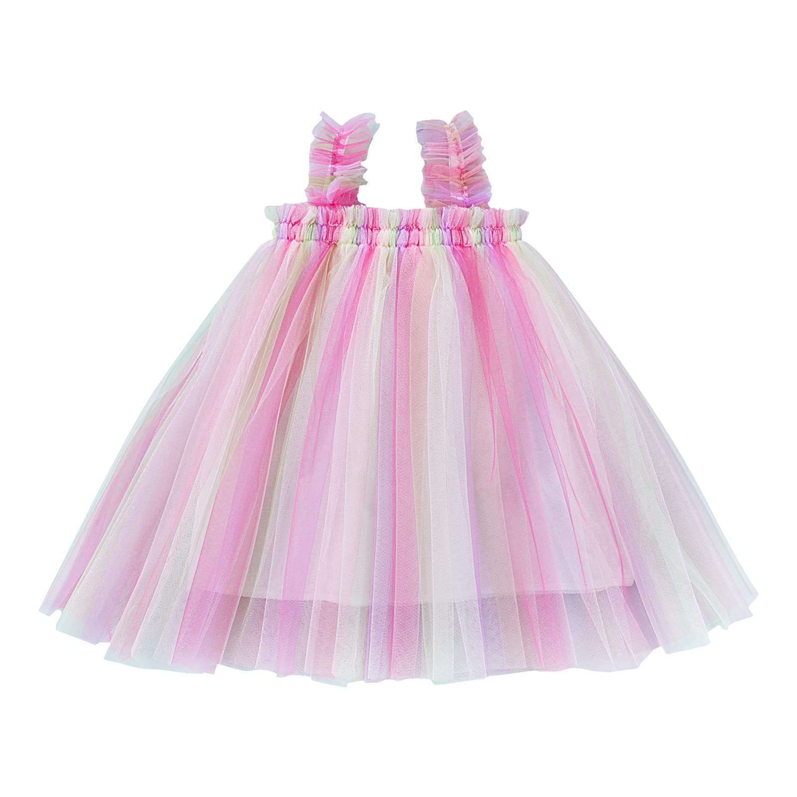Boho Lace A-Line Sundress for Toddler Girls | Floral Summer Dress with Ruffles | Perfect for Beach, Party & Outdoor Play