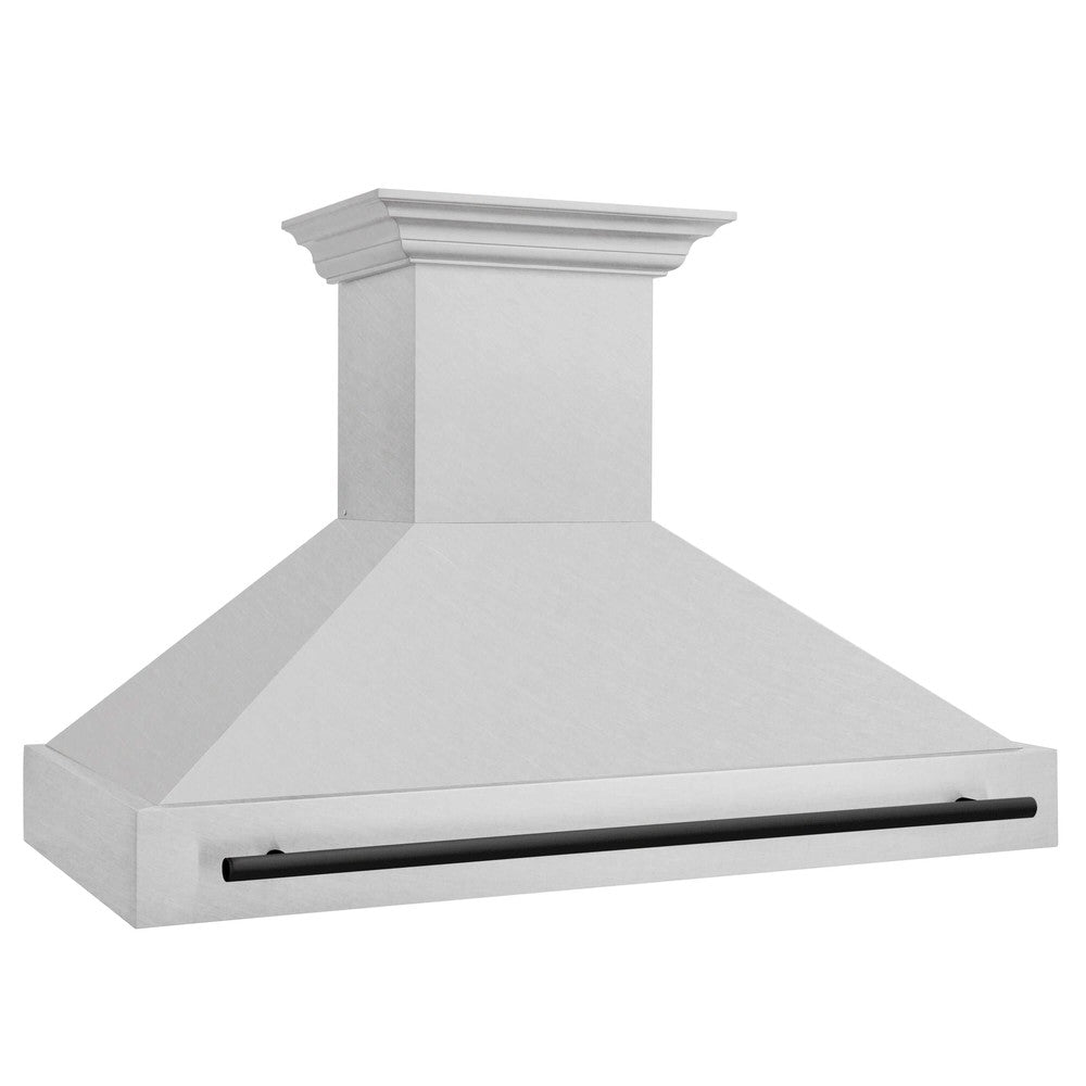 ZLINE Autograph Edition 48 Inch Stainless Steel Wall Mount Range Hood with Accent Handle (8654SNZ 48) - Professional Kitchen Ventilation for Modern Homes