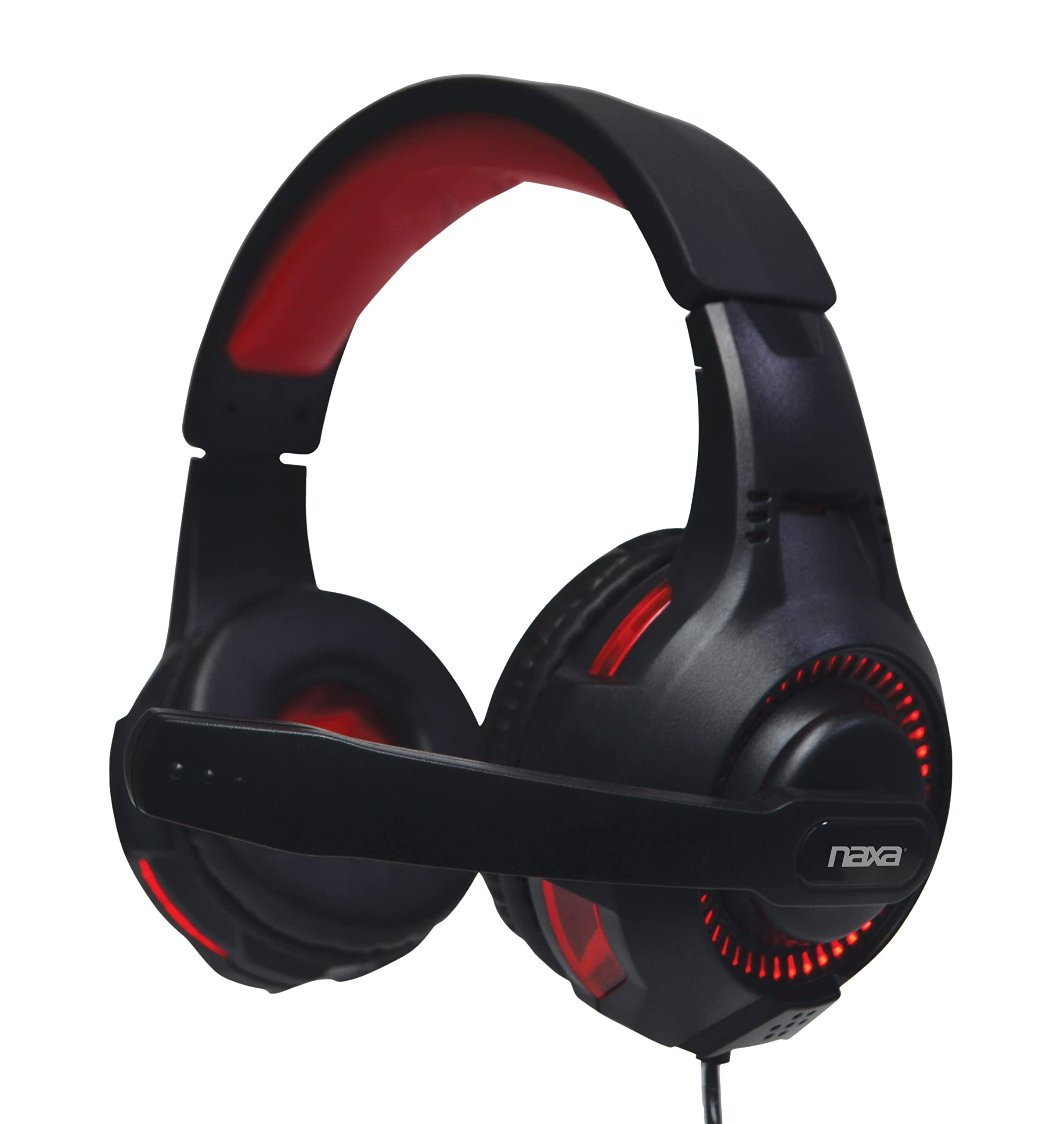 Naxa Electronics NG-1002 Professional Gaming Headset with Noise Cancellation - Wired Over-Ear Headphones for PC, PS4, Xbox, Streaming & Esports (Perfect for Competitive Gaming & Long Sessions)