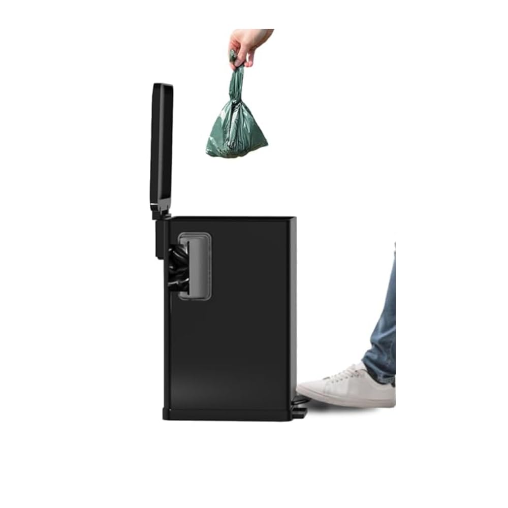 **3.2 Gal Metal Dog Poop Trash Can with Lid & Pedal – Outdoor Pet Waste Container for Backyard Odor Control – Ideal for Dog Owners & Pet Waste Disposal**