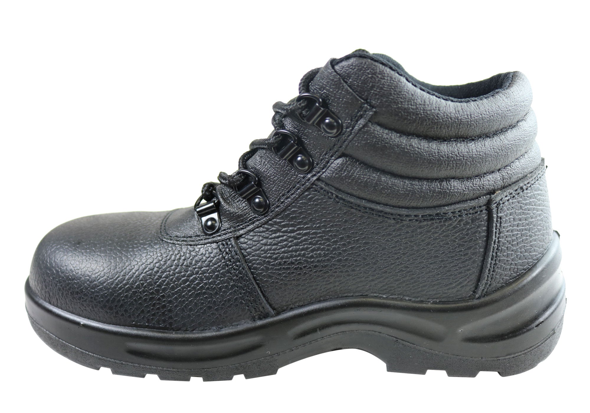 Munka Unisex Bull Leather Steel Toe Work Boots - Comfortable & Durable Safety Shoes for Construction, Warehouse & Outdoor Work