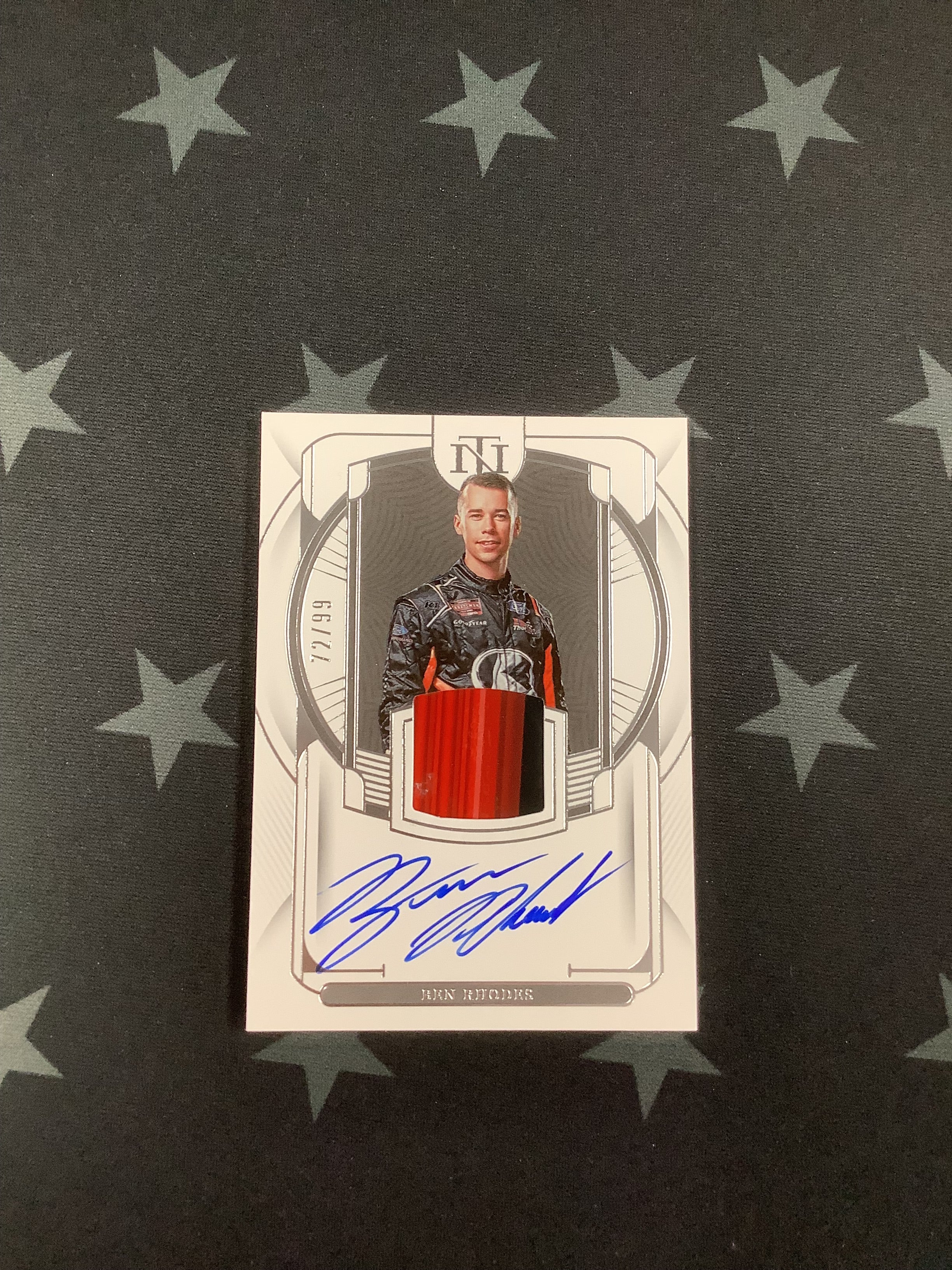 2023 Panini National Treasures Racing Ben Rhodes Autograph Card #SMS BRD /99 - Rare Collectible for NASCAR Fans & Sports Memorabilia Enthusiasts