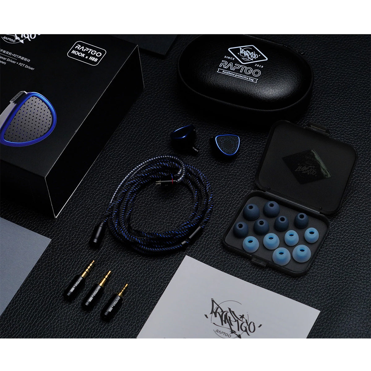 Raptgo x HBB Hook X Open Back Planar Magnetic Piezoelectric Universal IEM Earphones - High Fidelity In-Ear Monitors for Audiophiles, Musicians & Studio Recording - Open Box Condition