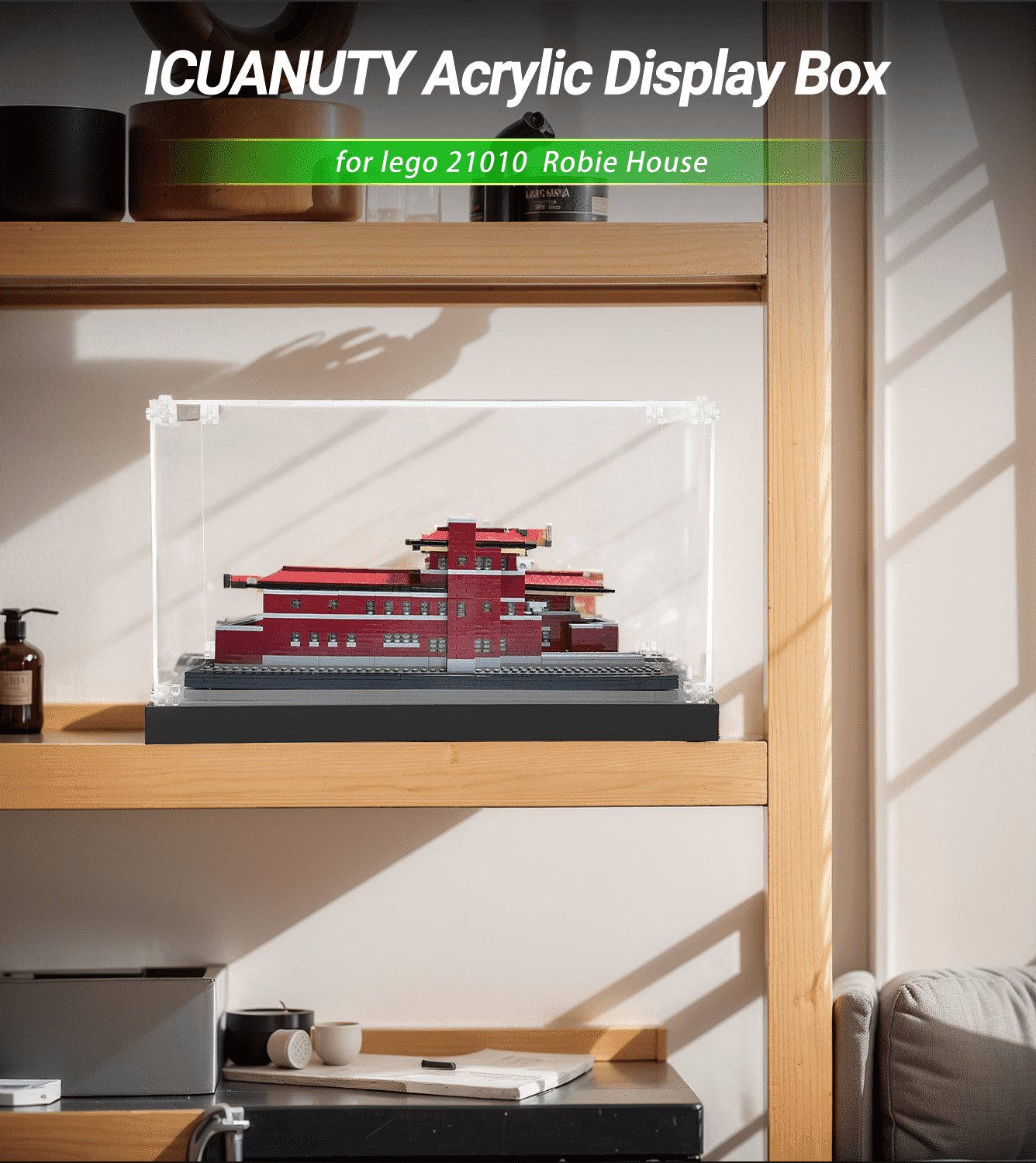 LEGO Robie House 21010 Display Case - Clear Acrylic Protection Box for Collectible Building Sets - Perfect for Showcasing & Preserving Your LEGO Architecture Collection