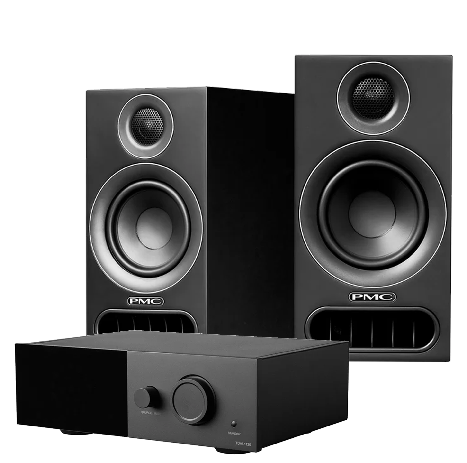 PMC Prodigy1 High-Performance Bookshelf Speakers & Amplifier Bundle - Premium Home Audio System for Music, Movies & Gaming (Living Room, Studio, Home Theater)