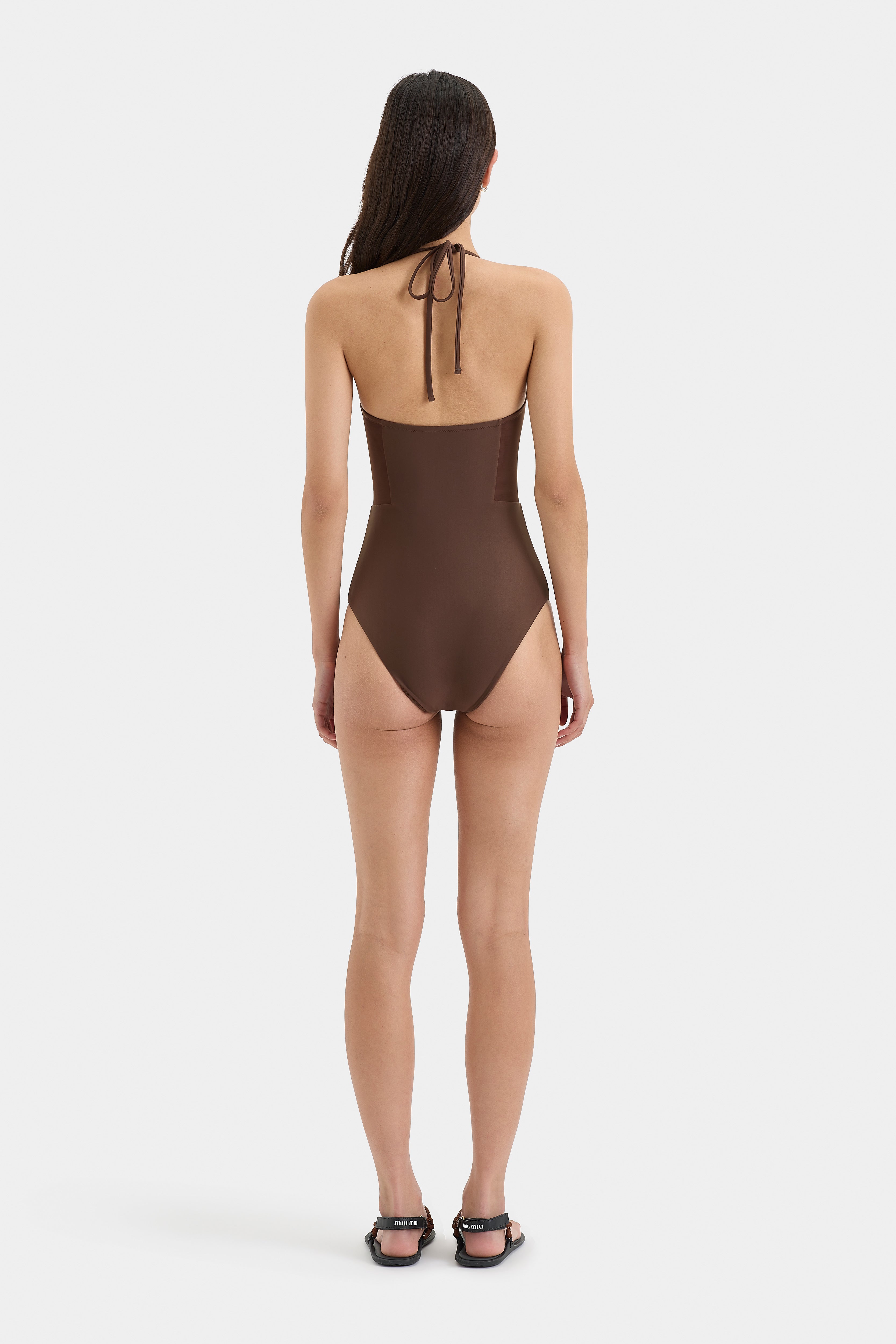 Dunes Splice One Piece Swimsuit - Sexy High Waisted Bathing Suit for Women, Beachwear & Pool Party - Perfect for Summer Vacations & Tropical Getaways