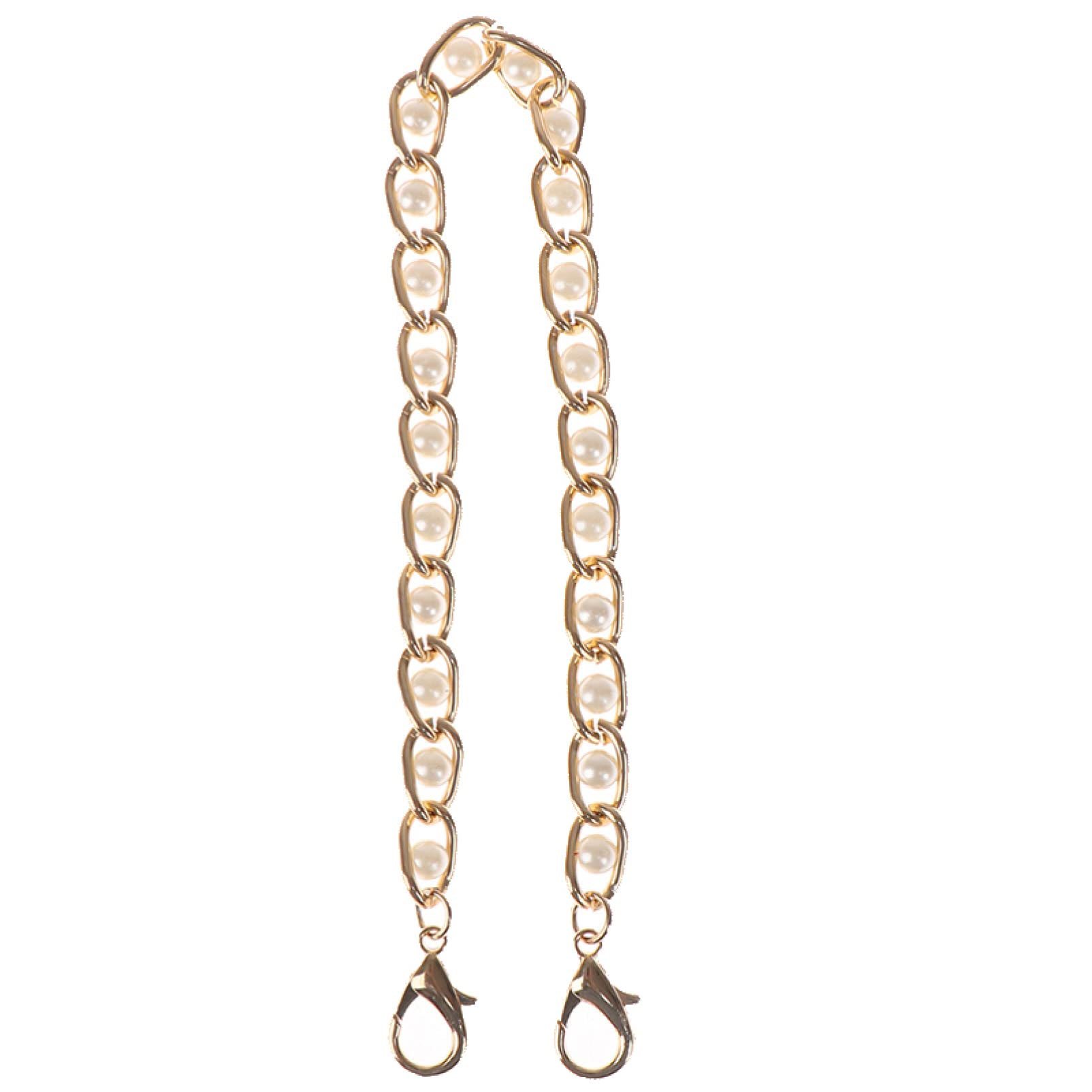 Elegant Metal Bag Chain with Small Imitation Pearls - Crossbody Purse Strap Replacement, Handbag Handle Accessory for Women | Perfect for Tote Bags, Evening Purses & Boho Fashion Accessories