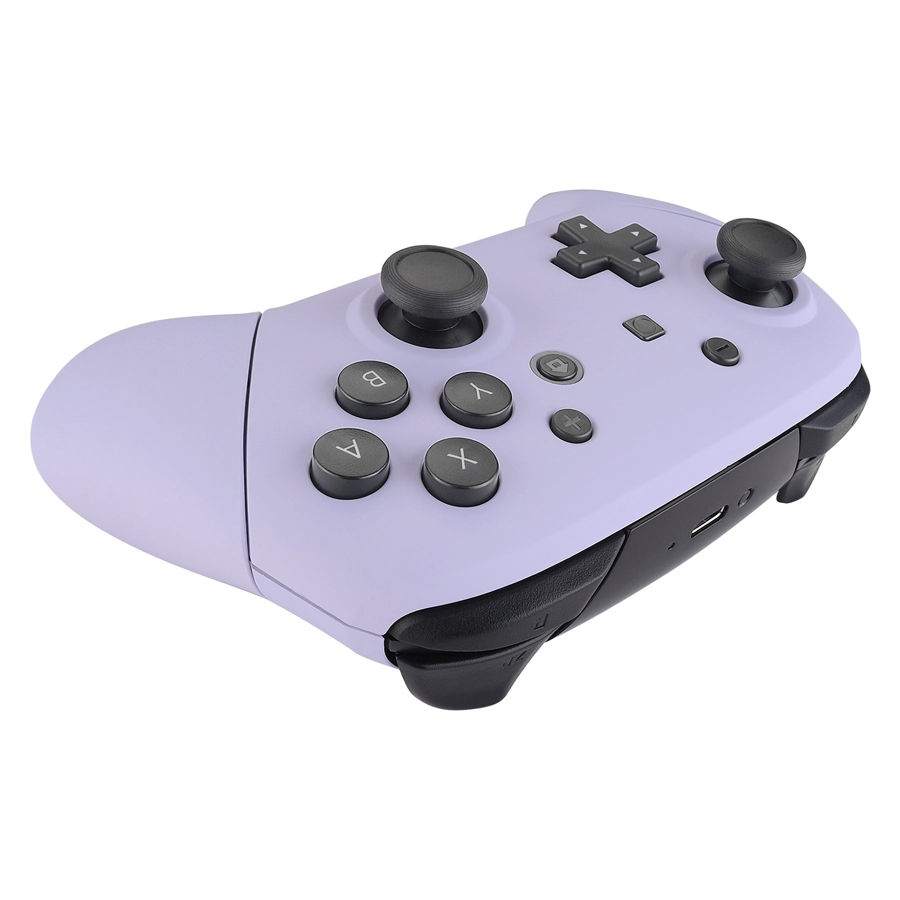 eXtremeRate Light Violet Faceplate & Backplate Handles for Nintendo Switch Pro Controller - Custom Replacement Shell (Controller Not Included) - Perfect for Gaming, DIY Mods & Personalization