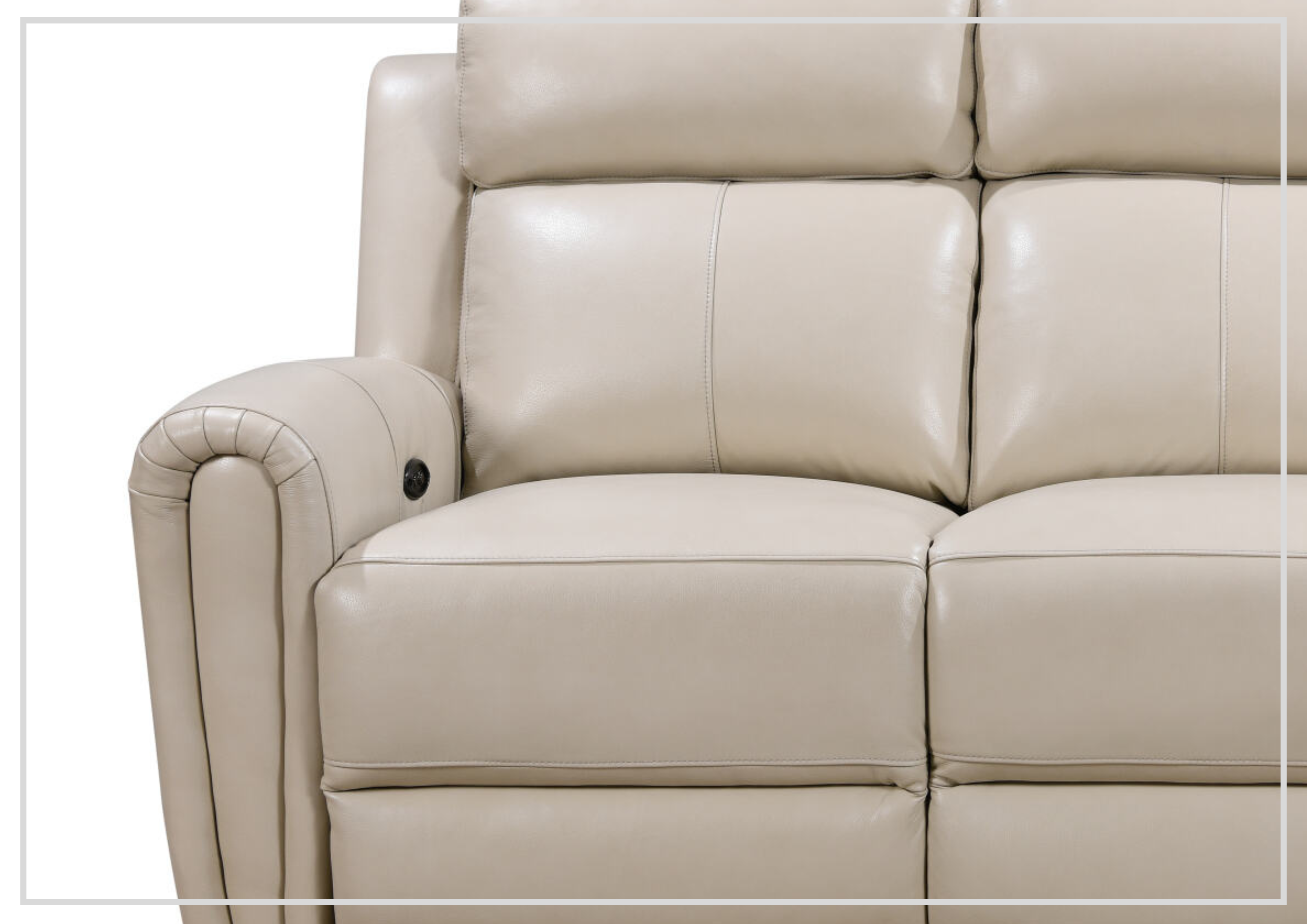 Gio Italia Jaspero Power Reclining 3-Seater Leather Sofa - Modern Living Room Furniture for Home Theater & Family Relaxation