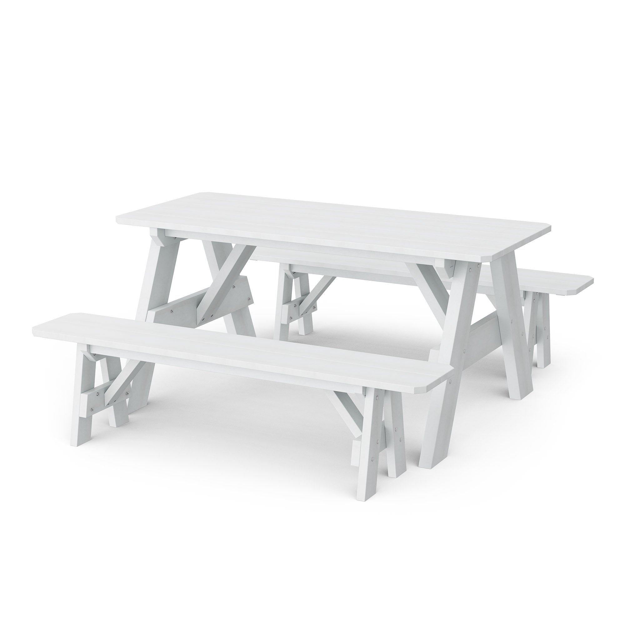 Heritage 72-Inch Outdoor Picnic Table with Detachable Benches - Perfect for Backyard BBQs, Camping & Family Gatherings