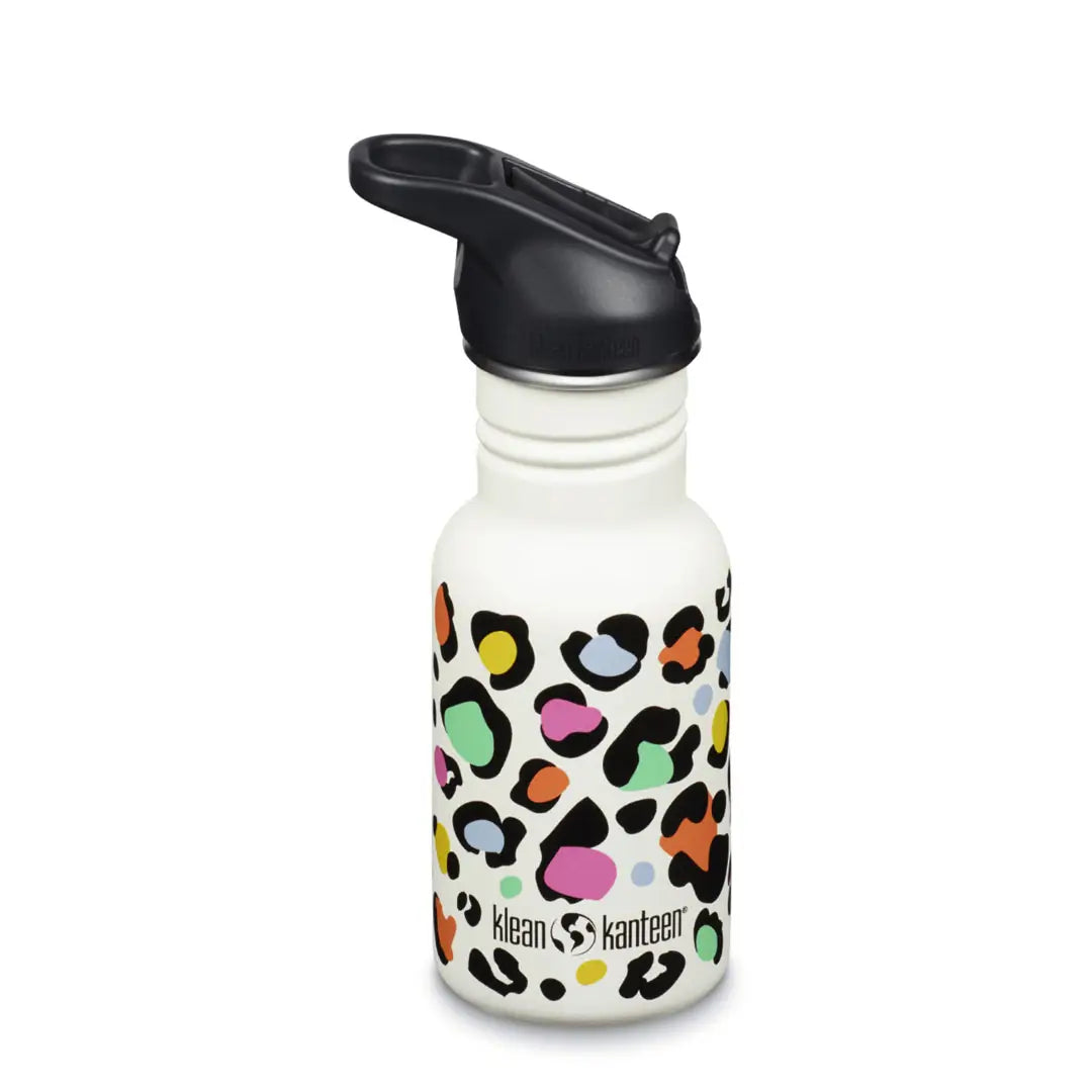 Klean Kanteen Kids Classic Stainless Steel Water Bottle 12oz with Flip Cap - Leak Proof, BPA Free for School, Outdoor & Sports Activities